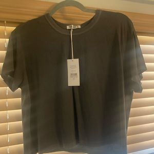 Buck mason cropped easy crew faded black NEW